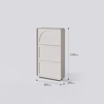 Luxury Ultra-Thin Tipping Bucket Shoe Cabinet for High-End Hotels and Modern Entryways – Customizable Space-Saving Cabinetry