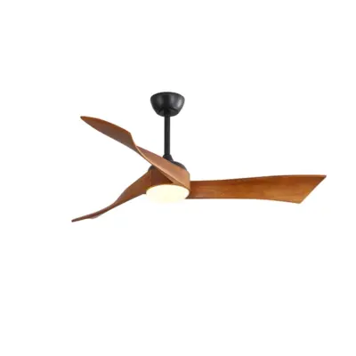 Premium Smart Inverter Fan Lamp – 52-Inch Solid Wood Blade Ceiling Fan with Integrated LED and Remote Control for Luxury Hospitality Guest Rooms