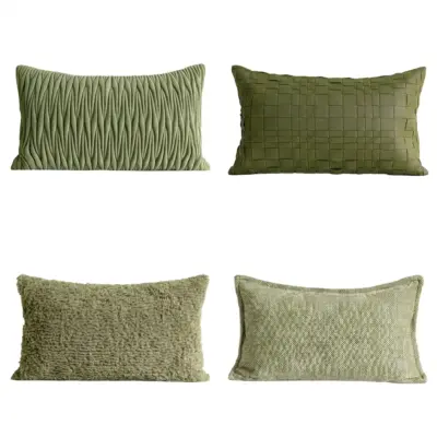 Premium Customizable Sage Green Lumbar Throw Pillow Collection for Luxury Hospitality and High-End Interior Decor – 50x30cm (20″x12″)