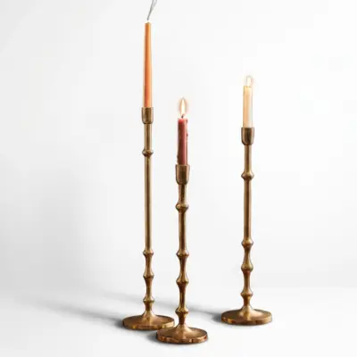 Luxury Custom Gold Aluminum Candle Holder for High-End Hospitality and Global Hotel Decor