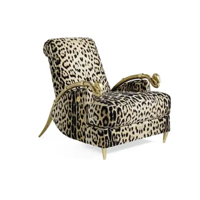 Serpentine Leopard Statement Armchair