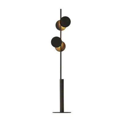 Luxury Modern Minimalist Black Iron Totem Floor Lamp with Multi-Directional G4 Lighting for High-End Hotel Suites and Hospitality Decor
