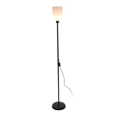 Customizable Minimalist Iron LED Floor Lamp with Dimmable Acrylic Shade