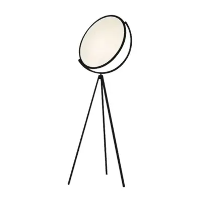Luxury Modern Minimalist Tripod Floor Lamp with Large Disc LED Diffuser for High-End Hospitality and Boutique Hotel Decor