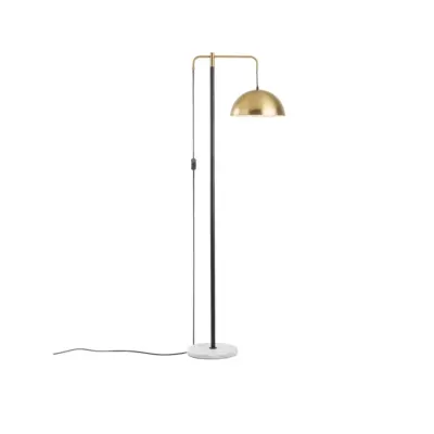 Nordic Luxury Modern Iron Floor Lamp with Marble Base for Hotel Suites and High-End Hospitality Decor