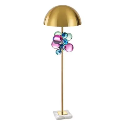 Bespoke Nordic Luxury Globe Glass Floor Lamp for High-End Hospitality and Service Industry