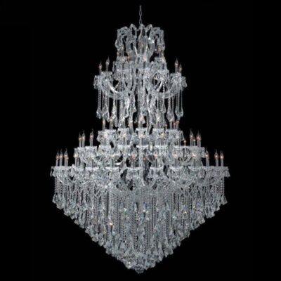 Grand Majestic 84-Light Tiered Crystal Glass Chandelier
