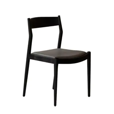 Minimalist Solid Ash Wood Dining Chair with Sleek Silhouette