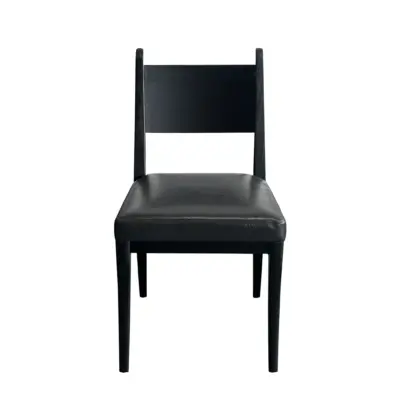 Contemporary Solid Ash Wood Dining Chair with Premium Leather Seat and Ergonomic High Back