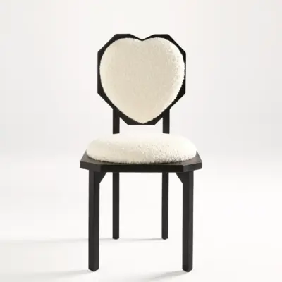 Mid-Century Modern High-Back Rubberwood Dining Chair with Architectural Spindle Design in Black Oak Finish