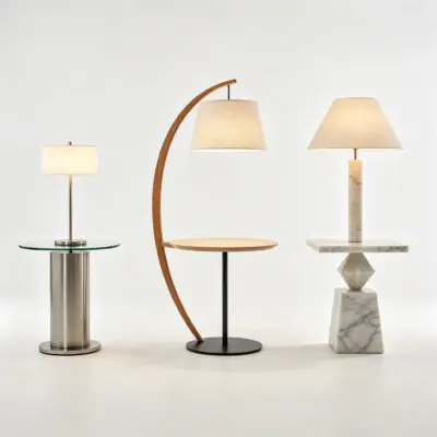 Floor Lamps with Integrated Tables