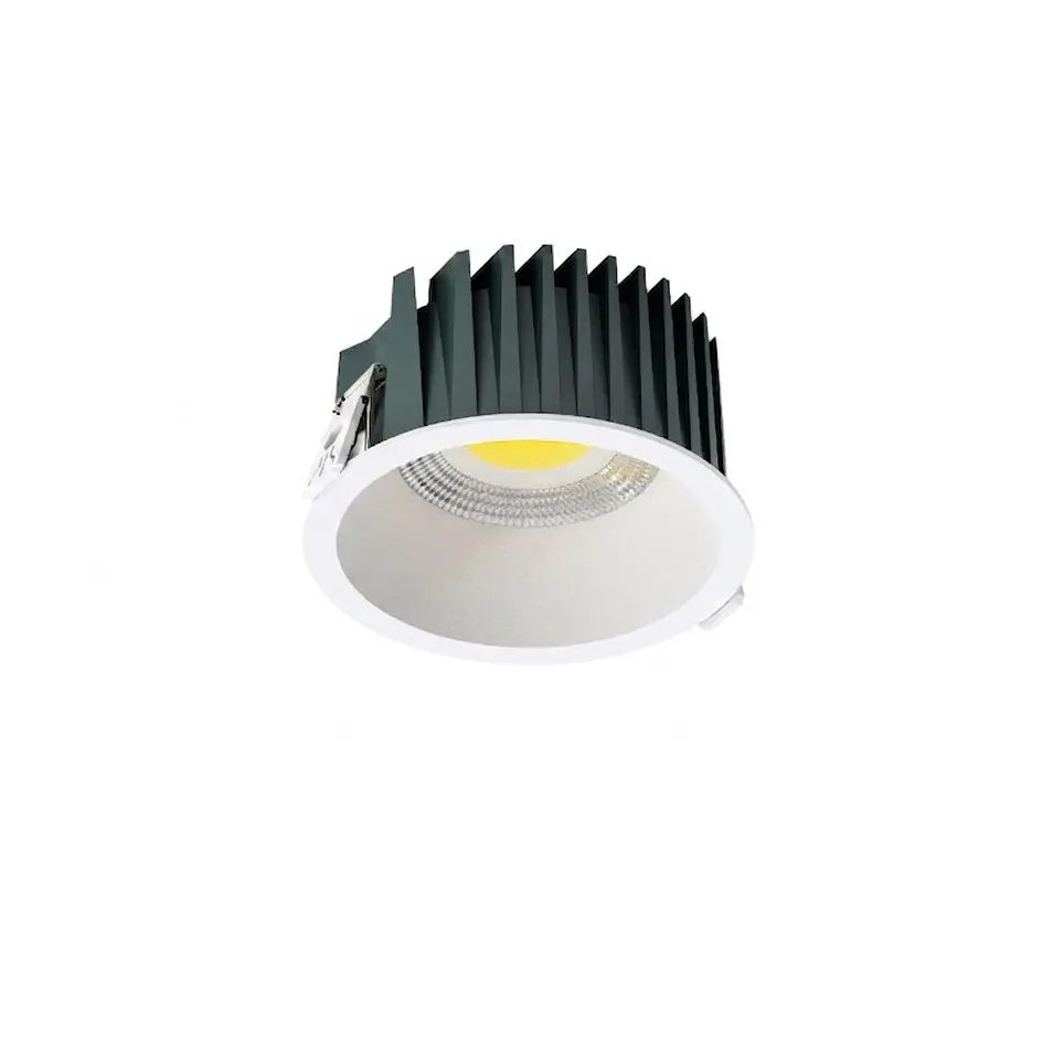 Eco Friendly Aluminum LED Recessed Downlight 10W 20W 30W High Lumen Matte White Commercial Ceiling Spot Light