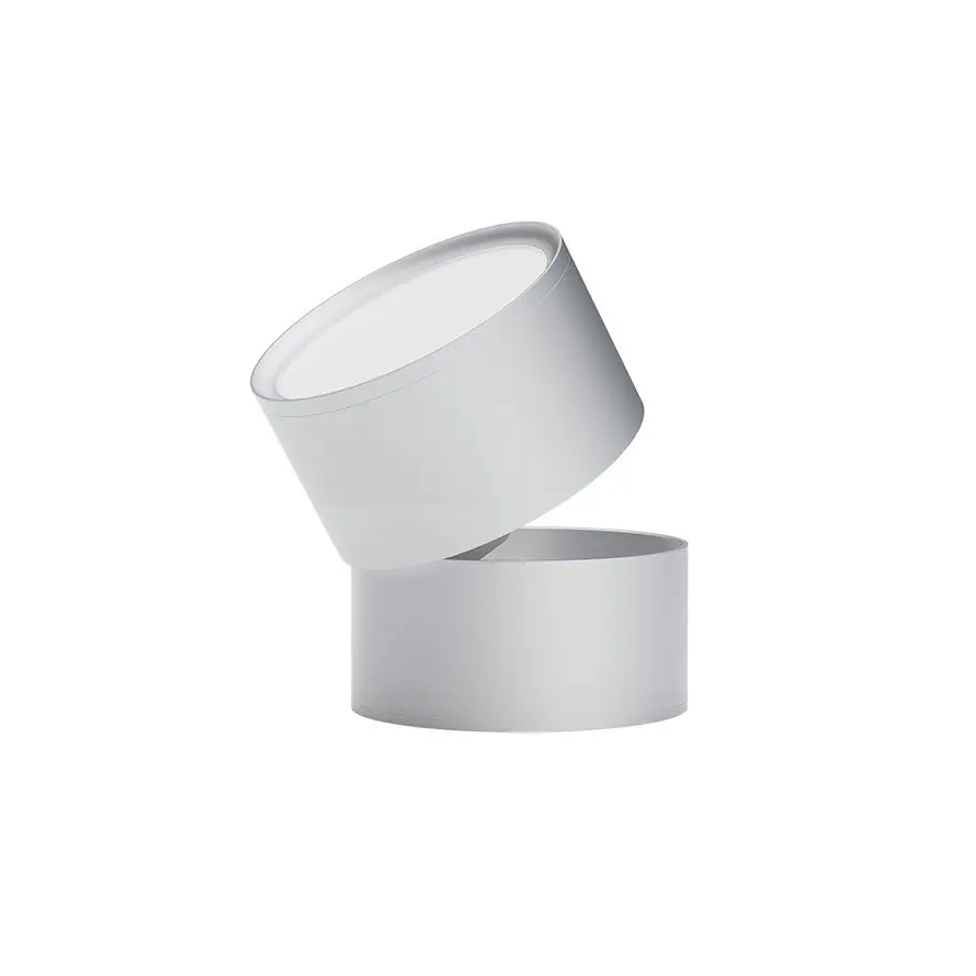 Surface Mounted Adjustable LED Spotlight with matte white and black aluminum folding bodies for rotatable ceiling accent light layouts