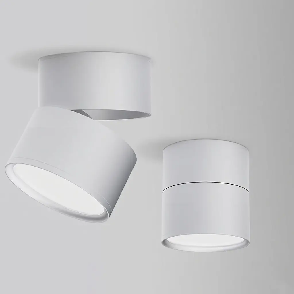 Surface Mounted Adjustable LED Spotlight 360 Degree Rotating Aluminum Folding Commercial Ceiling Downlight