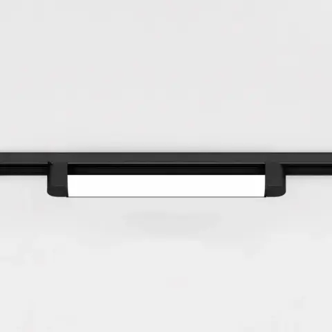120 Degree Linear LED Track Light Aluminum Spotlight in matte black and white finishes with frosted diffuser lenses for ceiling tracking rail networks
