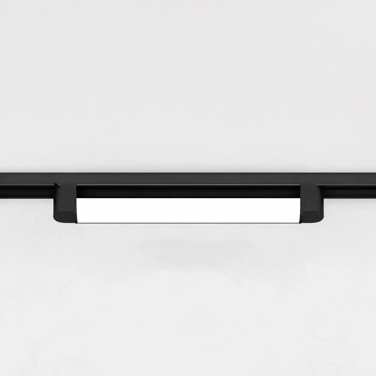 120 Degree Linear LED Track Light Aluminum Spotlight in matte black and white finishes with frosted diffuser lenses for ceiling tracking rail networks