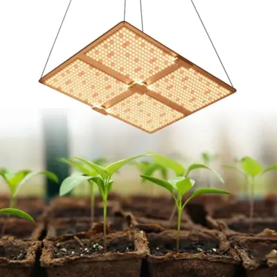 Full Spectrum LED Grow Light Quantum Board IP65 Waterproof Aluminum Hanging Sunlike Growing Lamp for Indoor Plants Greenhouse Hydroponics 300mm-720mm (11.8-28.3 Inches)