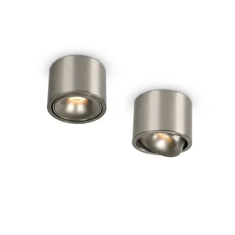Silver adjustable COB LED surface mounted spotlight for retail ceiling