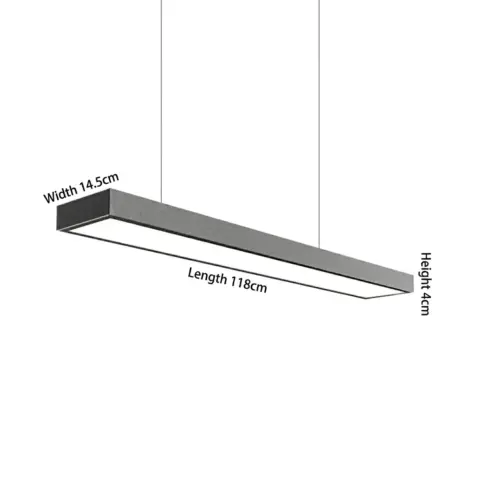 50W Linear LED Office Lighting Fixture mounted in a professional office.
