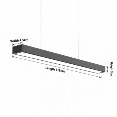 Ultra-Slim Linear LED Pendant Light – 30W Efficient Lighting