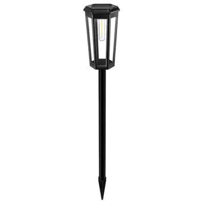 Solar LED Path Light: Hexagonal Outdoor Landscape Stake Lamp