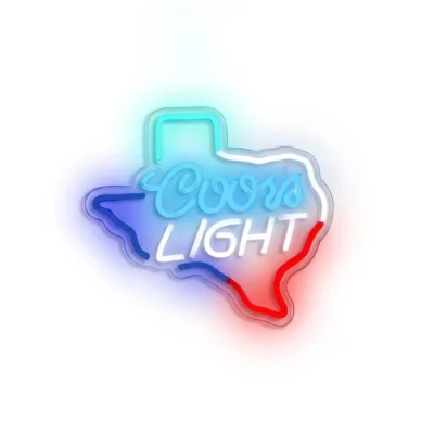 Custom Texas State LED Neon Sign – Personalized State Map Bar Light (32.2cm x 40.6cm)