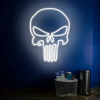 Custom LED Neon Sign – Personalized Skull Wall Decor Light