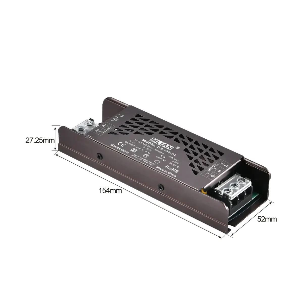 100W dimmable LED power supply unit and driver.