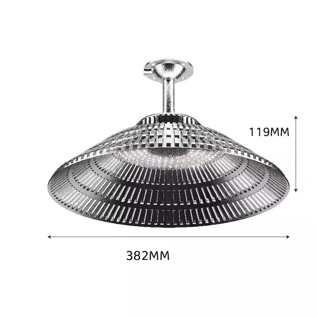 High Lumen LED UFO High Bay Light Series with heavy duty aluminum chassis and optical PC lens for warehouse lighting