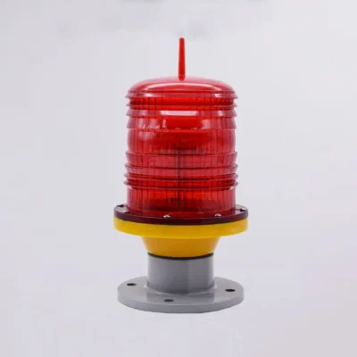 High-Intensity LED Aviation Obstruction Light – Industrial Red Warning Beacon