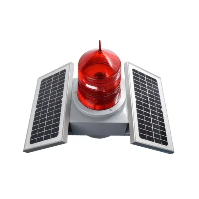 Solar LED Aviation Obstruction Light – High-Efficiency Dual-Panel Beacon