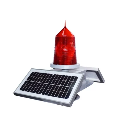 Solar LED Aviation Obstruction Light – High-Efficiency Dual-Panel Beacon