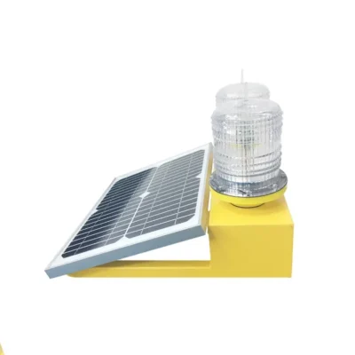 Solar LED Aviation Obstruction Light – Dual-Head Industrial Warning Beacon