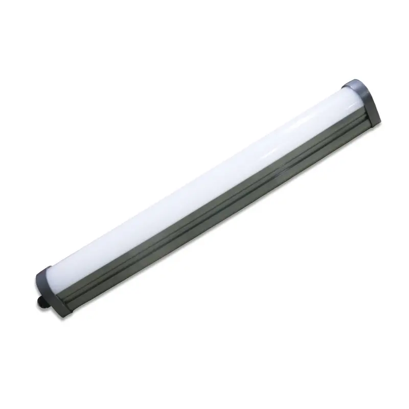 Professional IP65 industrial LED light bar with white PC housing, suitable for warehouses and cold storage.