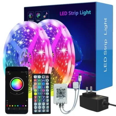 RGB Music Sync LED Strip Light Kit – Smart App Control & Remote, 5V USB Powered Flexible Light Strips