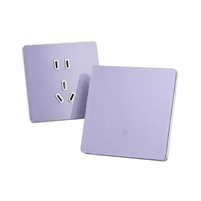 Premium Purple Tempered Glass Wall Switch and Socket Series – Durable Electrical Hardware