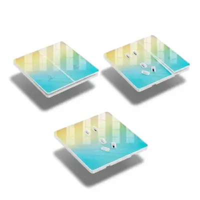 Premium Gradient Yellow-Blue Tempered Glass Wall Switch and Socket