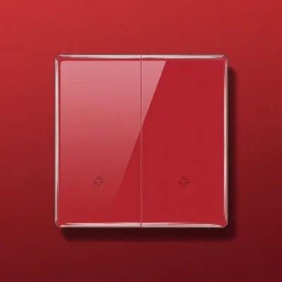 Premium Red Tempered Glass Wall Switch and Socket