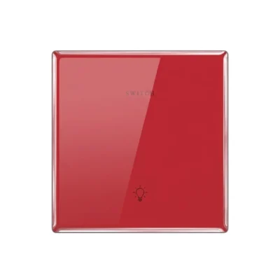 Premium Red Tempered Glass Wall Switch and Socket