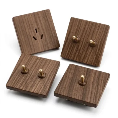 Premium Wood Grain Wall Switch and Socket Series